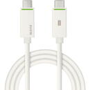 Leitz Cablu de date LEITZ Complete tip USB-C la tip USB-C, cu ieaire până la 3.1A, 1 m - alb