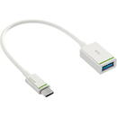 Leitz Cablu adaptor LEITZ Complete tip USB-C la tip USB-A(F), cu ieaire până la 3.1A, 15 cm - alb