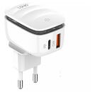 Ldnio Wall charger LDNIO A2425C USB, USB-C with lamp + microUSB Cable