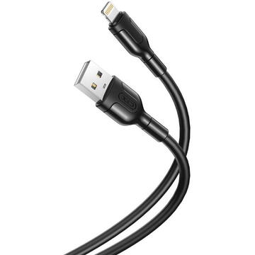 Cable USB to Lightning XO NB212, 2.1A 1m (black)