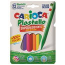 Carioca Creioane cerate, rotunde, super rezistente, lavabile, 12 culori/cutie, CARIOCA Pastello