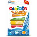 Carioca Creioane tempera, lavabile, 6 culori/cutie, CARIOCA Temperello