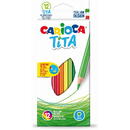 Carioca Creioane colorate CARIOCA Tita, hexagonale, flexibile, 12 culori/cutie