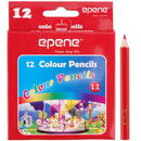 Epene Creioane colorate, 1/2, corp hexagonal, 12 culori/cutie, EPENE