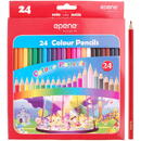 Epene Creioane colorate, corp hexagonal, 24 culori/cutie, EPENE