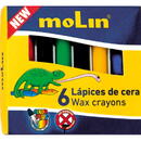 Molin Creioane colorate cerate, 6 culori/set, MOLIN Color Plus