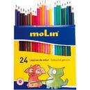 Molin Creioane colorate, corp hexagonal, 24 culori/set, MOLIN Color Plus
