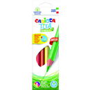 Creioane colorate CARIOCA Tita Maxi, hexagonale, flexibile, 6 culori/cutie