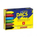 Alpino Creioane cerate soft, cutie carton, 6 culori/cutie, ALPINO Dacs