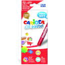 Carioca Creioane cerate, rotunde, D-10mm, 12 culori/cutie, CARIOCA Oil Pastel Crayons Maxi