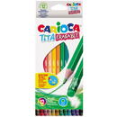 Carioca Creioane colorate CARIOCA Tita Erasable, hexagonale, flexibile, erasable, 12 culori/cutie, cu guma