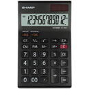 Calculator de birou, 12 digits, 152 x 96 x 12 mm, dual power, SHARP EL-124TWH - negru/alb