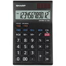 Sharp calculators Calculator de birou, 12 digits, 155 x 97 x 12 mm, dual power, SHARP EL-128SWH - negru/alb