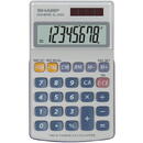 Sharp calculators Calculator de buzunar, 8 digits, 116 x 71 x 17 mm, dual power, capac plastic, SHARP EL-250S - gri