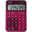 Calculator de birou, 10 digits, 149 x 100 x 27 mm, dual power, SHARP EL-M335BRD - rosu