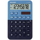 Calculator de buzunar, 8 digits, 120 x 76 x 23 mm, dual power, SHARP EL-760R-BL -albastru/bleumarin