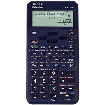 Calculator de birou Sharp calculators Calculator stiintific, 16 digits, 420 functii, 157x78x15 mm, SHARP EL-W531TLBBL - albastru