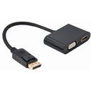 Gembird Gembird A-DPM-HDMIFVGAF-01 DisplayPort male to HDMI female + VGA female adapter cable, black