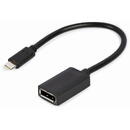 Gembird Gembird A-CM-DPF-02 USB-C to DisplayPort adapter cable, 4K 60 Hz, 15cm, black