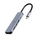 Gembird Gembird A-CM-COMBO5-03 USB Type-C 5-in-1 multi-port adapter (Hub + HDMI + PD)