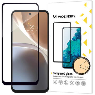 Wozinsky Full Glue Tempered Glass Tempered Glass For Motorola Moto G32 9H Full Screen Protector With Black Frame