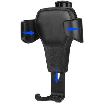 Hurtel Car Holder H01 Black gravity car holder for the ventilation grille