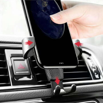 Hurtel Car Holder H01 Black gravity car holder for the ventilation grille