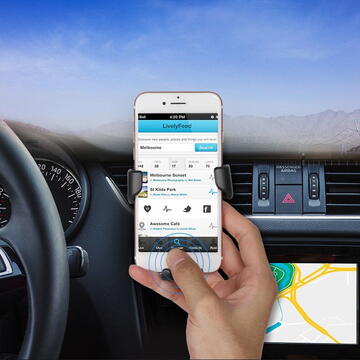 Hurtel Car Holder H01 Black gravity car holder for the ventilation grille