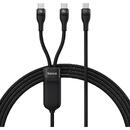 Flash Series Ⅱ Fast Charging Cable 2in1 USB-C - 2xUSB-C 100W 1.5m black
