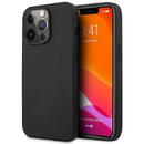 AMG AMHCP14LDOLBK iPhone 14 Pro 6.1 "black / black hardcase Leather Hot Stamped