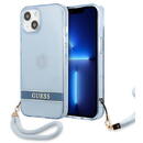 Guess GUHCP13SHTSGSB iPhone 13 mini 5,4 "blue / blue hardcase Translucent Stap