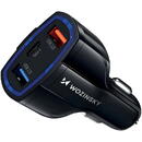 Wozinsky Wozinsky car charger USB x2 and USB C black (WCC-01)