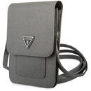 Guess Handbag GUWBSATMGR gray / gray Saffiano Triangle