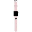 Karl Lagerfeld KLAWLSLCP Apple Watch Strap 42/44 / 45mm pink / pink strap Silicone Choupette Heads