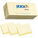 Stick'n Notes autoadeziv 38 x 51 mm, 3 x 100 file/set x 4 seturi (12 seturi), Stick"n - galben pastel
