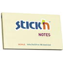 Stick'n Notes autoadeziv 76 x 127 mm, 100 file, Stick"n - galben pastel