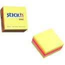 Stick'n Cub notes autoadeziv 76 x 76 mm, 400 file, Stick"n - 5 culori fluorescente