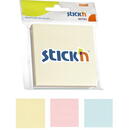 Stick'n Notes autoadeziv 76 x 76 mm, 3 x 50 file/set, Stick"n - 3 culori pastel