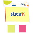 Stick'n Notes autoadeziv 76 x 127 mm, 2 x 50 file/set, Stick"n - 2 culori fosforescente