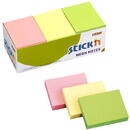 Stick'n Notes autoadeziv 38 x 51 mm, 12 x 100 file/set, Stick"n - 3 culori neon