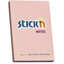 Stick'n Notes autoadeziv 76 x 51 mm, 100 file, Stick"n - roz pastel