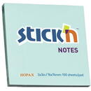 Stick'n Notes autoadeziv 76 x 76 mm, 100 file, Stick"n - albastru pastel