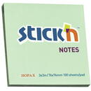 Stick'n Notes autoadeziv 76 x 76 mm, 100 file, Stick"n - verde pastel