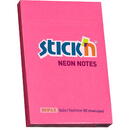 Stick'n Notes autoadeziv 76 x 51 mm, 100 file, Stick"n - magenta neon