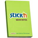 Stick'n Notes autoadeziv 76 x 51 mm, 100 file, Stick"n - verde neon