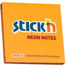 Stick'n Notes autoadeziv 76 x 76 mm, 100 file, Stick"n - portocaliu neon