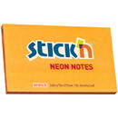 Stick'n Notes autoadeziv 76 x 127 mm, 100 file, Stick"n - portocaliu neon