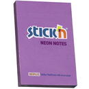 Stick'n Notes autoadeziv 76 x 51 mm, 100 file, Stick"n - violet neon