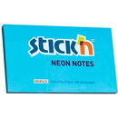 Stick'n Notes autoadeziv 76 x 127 mm, 100 file, Stick"n - albastru neon