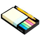 Stick'n Notes autoadeziv cu suport, 76 x 76/76 x 25/45 x 12 mm, Stick"n - culori asortate